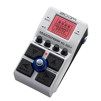 【中古】(非常に良い)ZOOM ズーム MS-50G+ マルチストンプペダル ホワイト 白 マルチレイヤーIR搭載 102種類のギターエフェクト ドライブ モジュレーション ディレイ|ハッピーストア藤岡