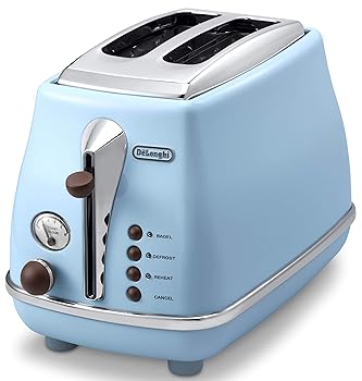 【中古】（人並み外れたに好いたらしい）De\u0027Longhi (デロンギ) ポップアップトースター アイコナ・ヴィンテージ CTOV2003J-AZ 祝杯 食麺麭 片面焼き能力のある 4~10枚切り 焼き目合わせる6座標軸