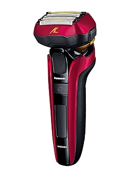 【中古】パナソニック 子ヒツジ短距離競走 メンズ電気カミソリ 5枚刃 赤 ES-LV5C-R