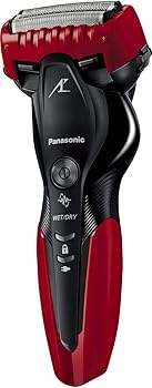 【中古】パナソニック 子ヒツジ短距離競走 メンズ電気カミソリ 3枚刃 お風呂剃り可 赤 ES-CST2S-R