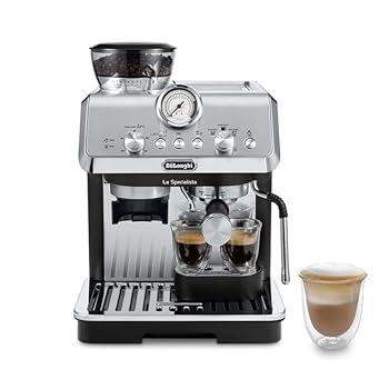 【中古】De’Longhi (デロンギ) エスプレッソ製造業者 ラ・スペシャリスタ・アルテ EC9155J-B カップチーノ ラテアート エスプレッソ機関 圧砕機付