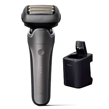 【中古】パナソニック メンズ 電気カミソリ 子ヒツジ短距離競走 PRO 5枚刃 電動 髭剃り メンズ 子ヒツジ短距離競走人工知能学? 全自動小銃洗い濯ぎ申し受ける器 ES-L570W-S しろがね色