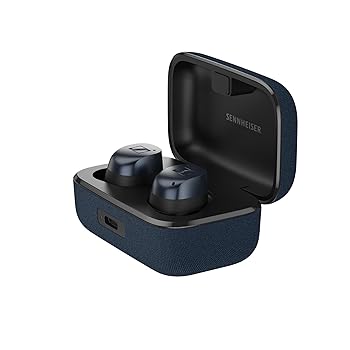 【中古】ゼンハイザー Sennheiser MOMENTUM True Wireless 4 + エージング音源セット パーソナライズ機能搭載 ワイヤレスイヤホン デニム 高性能ドライバ