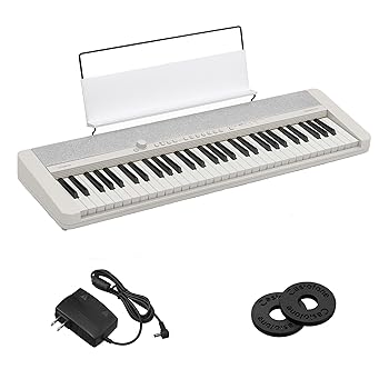 【中古】(非常に良い)カシオ(CASIO) 電子キーボード カシオトーン CT-S1 WE(ホワイト) ハラミちゃんも愛用の61鍵盤キーボード 高品位な音色を手軽に持ち運び可能|ハッピーストア藤岡