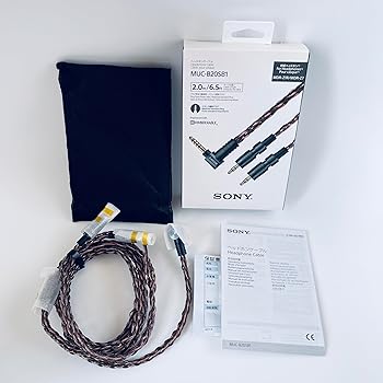 【中古】ソニー SONY イヤ電話機・受話器用リケーブル MUC-B20SB1 4.4粍平衡にする(5極)⇔ミニ繋ぎ(3極)x2 [2m]