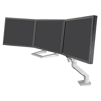 【中古】ERGOTRON エルゴトロン HXトリプルモニターボウキット ホワイト/白 24インチ(2.7~13.8kg)まで VESA規格対応 98-009-216