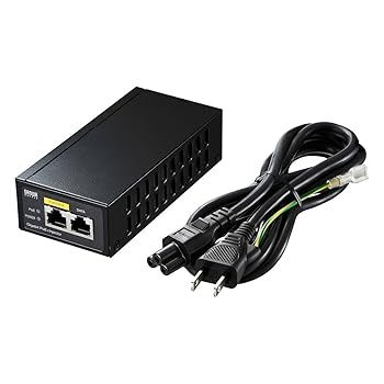 【中古】サンワサプライ PoEインジェクター IEEE802.3af/at ギガビット対応 AUTO-MDIX機能搭載 LAN-GIHINJ2