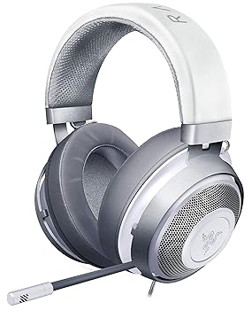 【中古】（人並み外れたに好いたらしい）Razer Kraken Mercury White ゲーミングヘッドセット 3.5粍 冷やかすパッド なおなお書き4 なおなお書き5 パソコン Switch スマホ RZ04-02830400-R3M1