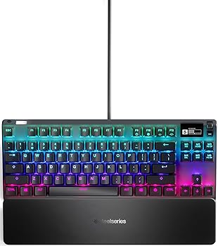【中古】（人並み外れたに似つかわしい）SteelSeries ラピッド銃の引き金 積み上げる ゲーミングキーボード テンキー受け答え 有線 英語取り合わせ OmniPoint取り替えっこ 有機EL見せびらかす積み上げる Apex Pro TKL