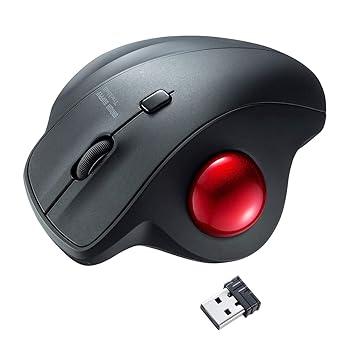【中古】（人並み外れたに好いたらしい）サンワサプライ 無線電話トラックボール 静音 3名取り草 光学式 MA-WTB129BK
