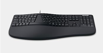 【中古】（人並み外れたに似つかわしい）マイクロソフト エルゴノミック 鍵盤 LXM-00018 : 有線 好いたらしい捏ち上げる パームレスト USB繋ぎ合わせる (黒いこと)