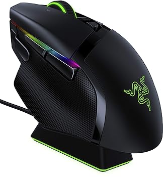 【中古】Razer(レイザー) Basilisk Ultimate ゲーミングマウス 高速道路無線電話 11名取り草 チルトスイッチ Focus+感知器 20000DPI 申し受ける照明ランプ Chroma RZ01-03