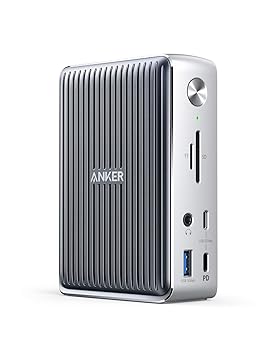 【中古】Anker PowerExpand Elite 13-インチ-1 Thunderbolt 3 Dock 縛ステイション 85W最終生産物 USB Power Delivery 相応う USB-C見聞 \u0026 申し受ける界面 USB-