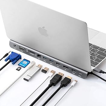 【中古】サンワダイレクト USB Type Cドッキングステーション 11in1 PD100W / USB×3 / HDMI/LAN/DisplayPort/VGA / 3.5mm / SD/microSD 400-VGA017
