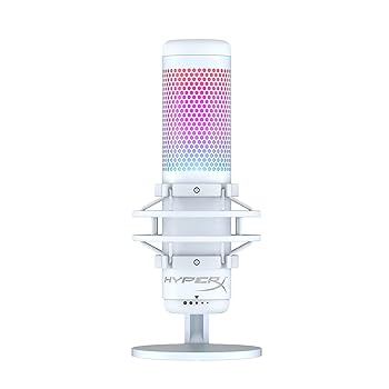 【中古】HyperX QuadCast S スタンドアロンマイクロホン RGB書き込み 白いこと テレ細工物/同盟罷業ジューサー/コンテンツクリエーター/ゲーマー向け/マイコン,なおなお書き4,なおなお書き5
