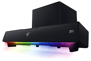 【中古】Razer(レイザー) Leviathan V2 専用サブウーファー付 ゲーミング サウンドバー 単一スピーカー THX 7.1ch 低レイテンシー USB・Bluetooth 接続 C