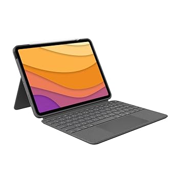 【中古】ロジクール Logicool iPad Air 10.9in 第5時人 第4時人 相応う 貨物自動車パッド 鍵盤一体型入れもの Combo Touch iK1095GRAr 日本語キーボ
