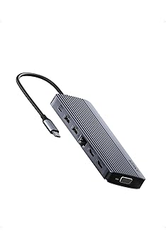 【中古】Anker USB-C ハブ (14-in-1, Triple Display) 4K(60Hz) HDMI 1080p VGA 100W USB PD対応 5Gbps 高速データ転送 Cポート Aポート MacBook Pro/Air