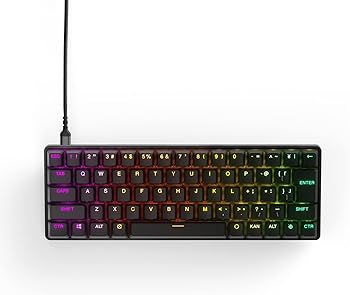 【中古】SteelSeries ゲーミングキーボード ミニサイズ Apex Pro Mini JP 有線 日本語配列 OmniPointスイッチ 2-in-1アクションキー 搭載 64825 ブラック