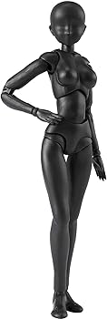 【中古】TAMASHII NATIONS S.H.フィギュアーツ ボディちゃん DX SET 2 (Solid black Color Ver.) 約135mm ABS&PVC製 可動フィギュア