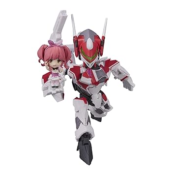 【中古】TINY SESSION マクロスΔ VF-31C ジークフリード(ミラージュ・ファリーナ・ジーナス機) with マキナ・中島 約100mm PVC&ABS製 塗装済み可動フィ