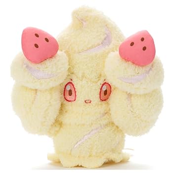 【中古】ポケピース ぬいぐるみ マホイップ ぬいぐるみ高さ約18cm