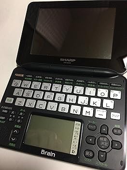 【中古】シャープ Brain 手書きパッド搭載カラー液晶電子辞書 総合モデル 音声対応100コンテンツ収録 ブラック系 PW-AC910-B｜ハッピーストア藤岡