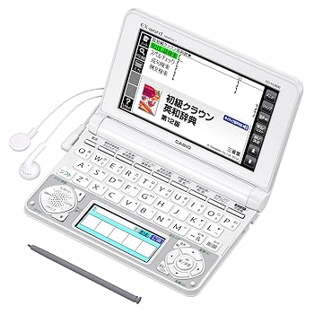 【中古】(非常に良い)カシオ 電子辞書 エクスワード 中学生モデル XD-N3800WE ホワイト|ハッピーストア藤岡