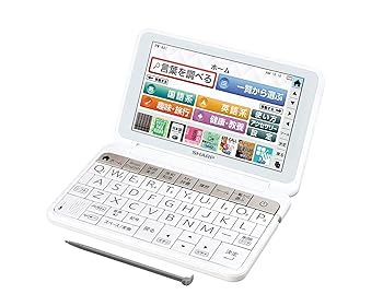 【中古】シャープ カラー電子辞書 Brain 生活・教養モデル ホワイト系 2018年秋モデル PW-AA1-W|ハッピーストア藤岡