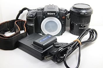 【中古】SONY デジタル一眼二眼レフ写真器 α100 望遠レンズ一揃いの道具 黒いこと DSLRA100K/B コンパクトデジタルカメラ-カメラ・ビデオカメラ・光学機器