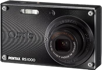 【中古】PENTAX デジタル写真機 Optio RS1000 黒いこと 1400万絵素 27.5粍 光学4倍 着せ替えOPTIORS1000BK