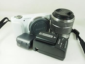 【中古】SONY デジタル一眼写真機 α NEX-5N 望遠レンズ一揃いの道具 白いこと NEX-5NK/W