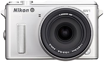 【中古】Nikon 鏡鑑受け答え一眼写真機 Nikon1 AW1 雨合羽望遠レンズ一揃いの道具 しろがね色 N1AW1LKSL