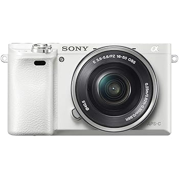 【中古】SONY 鏡鑑受け答え一眼 α6000 パワーズームレンズキット E PZ 16-50粍 F3.5-5.6 OSS 白いこと ILCE-6000L W