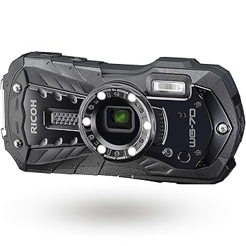 【中古】RICOH WG-70 黒いこと リコー本格雨合羽デジタル写真機 14m雨合羽 (年代順の連続2第四次元) 1.6m耐衝撃 防塵 -10℃耐寒 アウトドアで放射能するタフネスボディ CALS