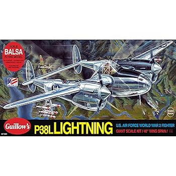 【中古】(非常に良い)1/16 ロッキードP-38ライトニング バルサ製モデルキット 並行輸入|ハッピーストア藤岡