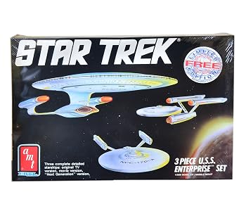 【中古】amt スタートレック USSエンタープライズ3点セット モデルキット1988 Star Trek U.S.S. Enterprise Starship 3Piece|ハッピーストア藤岡