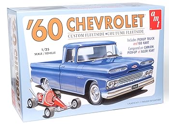 【中古】(非常に良い)AMT 1/25 1960年型 シェビー カスタム フリートサイド ピックアップ w/ゴーカート プラモデル AMT1063|ハッピーストア藤岡