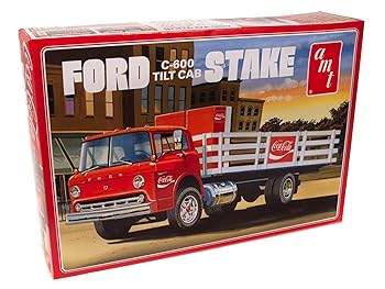 【中古】(非常に良い)AMT 1/25 フォード C-600 ステイクベッドトラック w/コカ・コーラマシン プラモデル AMT1147｜ハッピーストア藤岡