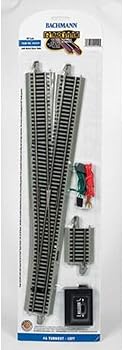 【中古】(非常に良い)Bachmann Trains スナップフィット E-Z トラック #6 TURNOUT 左 (1/カード) ニッケルシルバーレール グレーロードベッド付き HOスケール|ハッピーストア藤岡