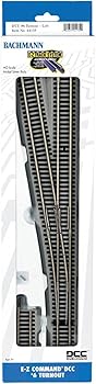 【中古】Bachmann Train E-Z Command DCC 装備 #6 TURNOUT - 左 - ニッケルシルバー E-Zトラック グレーロードベッド - HOスケール｜ハッピーストア藤岡