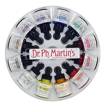 【中古】(非常に良い)Dr. Ph. Martin's Hydrus Fine Art Watercolor, 1.0 oz, Set of 12 (Set 1)|ハッピーストア藤岡
