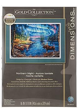 【中古】Gold Collection Northern Night Counted Cross Stitch Kit-16"X11" 14 Count (並行輸入品) [並行輸入品]｜ハッピーストア藤岡