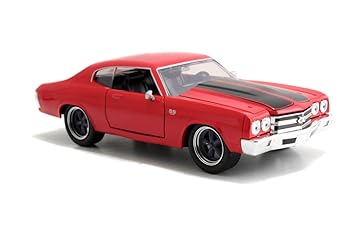 【中古】(非常に良い)JADATOYS 1:24 ワイルドスピードダイキャストカー DOM'S CHEVY CHEVELLE SS Red/Black 1970 シェベル レッド ブラック｜ハッピーストア藤岡