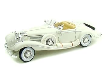 【中古】(非常に良い)Maisto (マイスト) 1936 Mercedes (メルセデス・ベンツ) Benz 500K Special Roadster 1/18 White MA36055-WH ミニカー ダイキャスト 自動車 (並|ハッピーストア藤岡