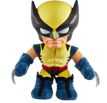 【中古】(非常に良い)Mattel マーベル X-Men ぬいぐるみ 音とおしゃべり付き '97 ウルヴァリン 収集品 イエロースーツ&レトロアニメーションスタイル|ハッピーストア藤岡