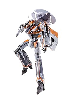 【中古】TAMASHII NATIONS DX超合金 マクロスデルタ VF-31Eジークフリード(チャック・マスタング機) 約180mm ABS&PVC&ダイキャスト製 塗装済み可動フィギ｜ハッピーストア藤岡