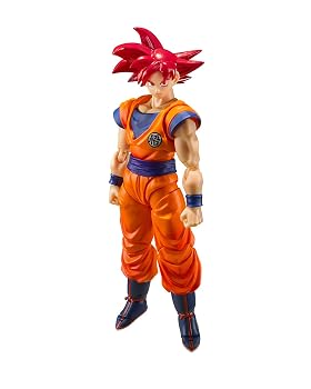【中古】TAMASHII NATIONS S.H.フィギュアーツ ドラゴンボール超 スーパーサイヤ人ゴッド孫悟空-正しき心がもたらすサイヤ人の神- 約140mm PVC&ABS製 塗｜ハッピーストア藤岡