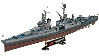 【中古】アカデミー 1/350 アメリカ海軍 重巡洋艦 CA-35 インディアナポリス プラモデル 14107|ハッピーストア藤岡