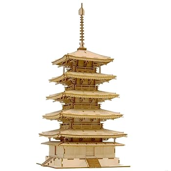 【中古】Wooden Art ki-gu-mi 五重の塔|ハッピーストア藤岡